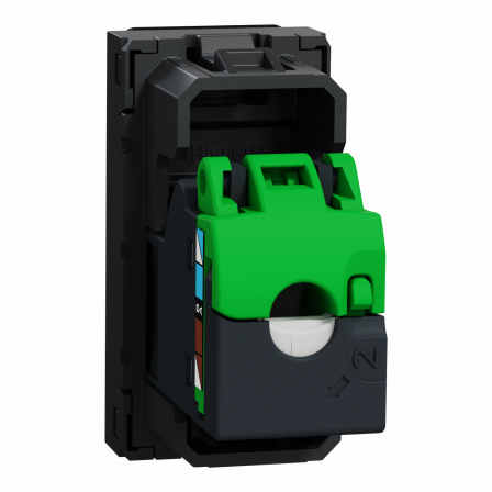 Unica - prise RJ45 simple - cat 6 FTP - 1 mod - Anthracite - méca seul