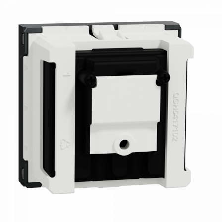 Unica - prise TV + FM - individuel - 2 mod - Anthracite - méca seul