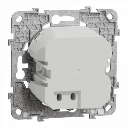 Unica - prise chargeur USB - C 45W + A 7,5W - 2 mod - alu - méca support fix