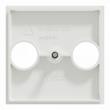 Unica - prise double multiservices M-S - Blanc - méca seul