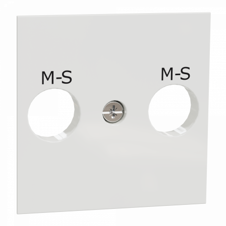 Unica - prise double multiservices M-S - Blanc - méca seul