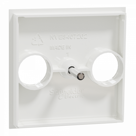 Unica - prise double multiservices M-S - Blanc - méca seul