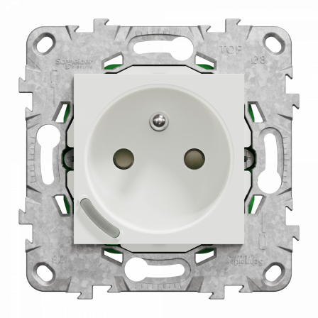 Wiser Unica - Prise 2P+T connectée - 16A  - zigbee - Blanc