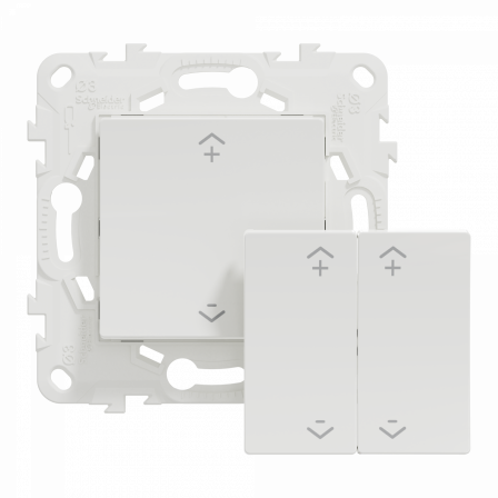 Wiser Unica - interrupteur centralisé sans fil 2 ou 4 BP - Blanc antibactérien