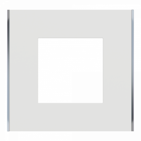 Unica Déco Subtile - Plaque de finition - Blanc liseré argent - 1P