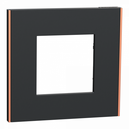 Unica Déco Subtile - Plaque de finition - Anthracite liseré cuivre - 1P