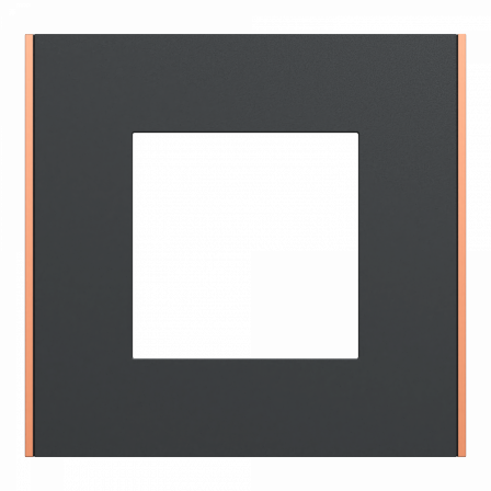 Unica Déco Subtile - Plaque de finition - Anthracite liseré cuivre - 1P