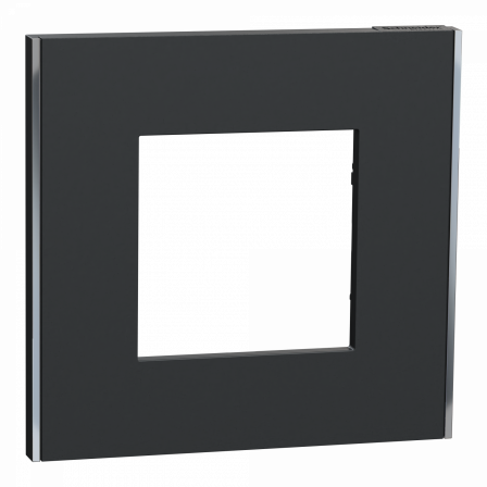 Unica Déco Subtile - Plaque de finition - Anthra liseré argent - 1P