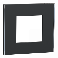 Unica Déco Subtile - Plaque de finition - Anthra liseré argent  - 1P