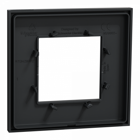 Unica Déco Subtile - Plaque de finition - Anthra liseré argent - 1P