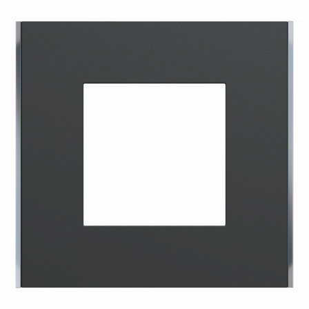 Unica Déco Subtile - Plaque de finition - Anthra liseré argent - 1P