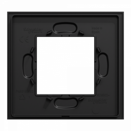 Unica Déco Signature - Plaque de finition - Gomme noire - 1P