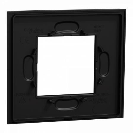 Unica Déco Signature - Plaque de finition - Gomme noire - 1P