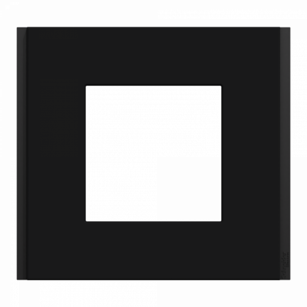 Unica Déco Signature - Plaque de finition - Gomme noire - 1P