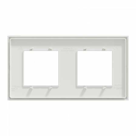 Unica Déco Essentielle - Plaque de finition - Blanc - 2 postes horiz vert