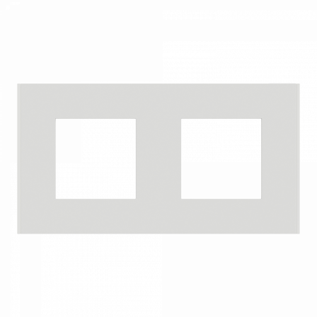 Unica Déco Essentielle - Plaque de finition - Blanc - 2 postes horiz vert