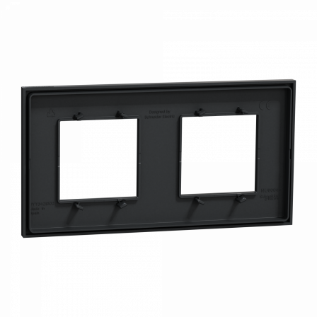 Unica Déco Essentielle - Plaque de finition - Anthracite - 2 postes horiz vert