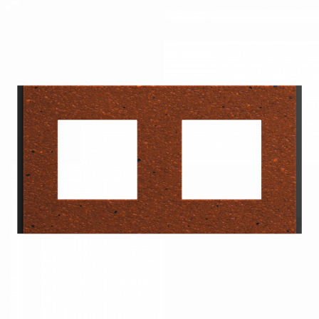 Unica Déco Signature - Plaque de finition - Terracotta - 2P horiz vert