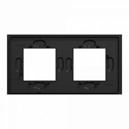 Unica Déco Signature - Plaque finition recyclée - Noir nuancé - 2P horiz vert