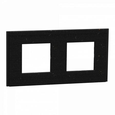 Unica Déco Signature - Plaque finition recyclée - Noir nuancé - 2P horiz vert