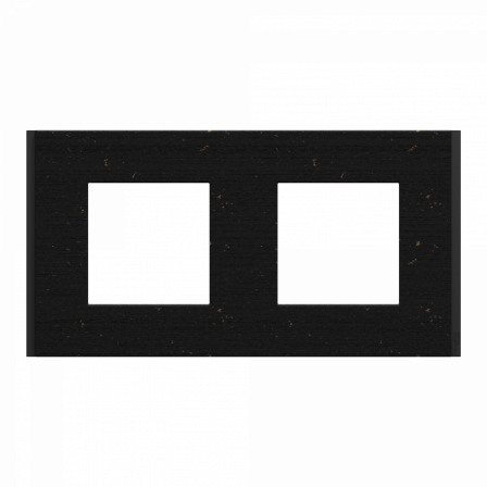 Unica Déco Signature - Plaque finition recyclée - Noir nuancé - 2P horiz vert