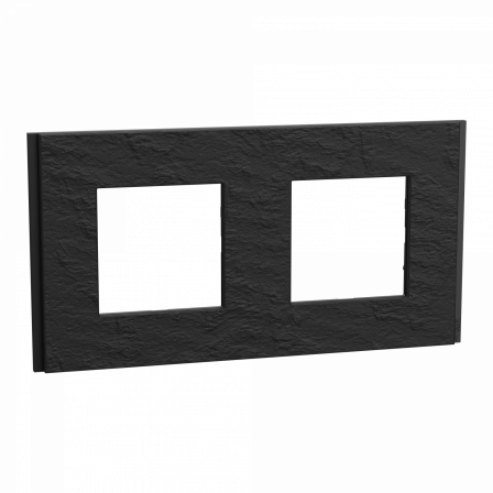 Unica Déco Signature - Plaque de finition - Ardoise - 2P horiz vert