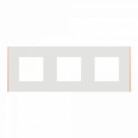 Unica Déco Subtile - Plaque de finition - Blanc liseré cuivre - 3P horiz vert