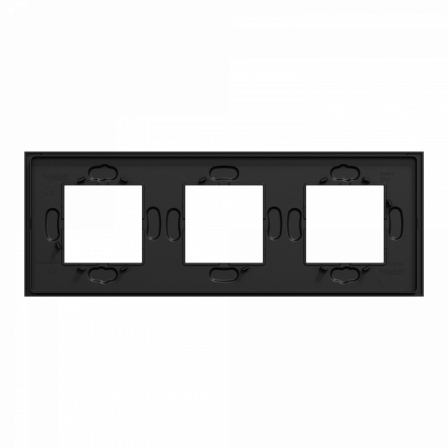 Unica Déco Signature - Plaque finition recyclée - Noir nuancé - 3P horiz vert