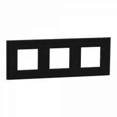 Unica Déco Signature - Plaque finition recyclée - Noir nuancé - 3P horiz vert