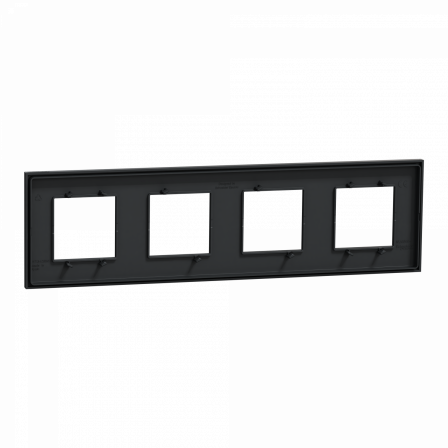 Unica Déco Subtile - Plaque de finition - Anthra liseré cuivre - 4P horiz vert