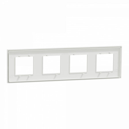 Unica Déco Subtile - Plaque de finition - Blanc liseré cuivre  - 4P horiz vert