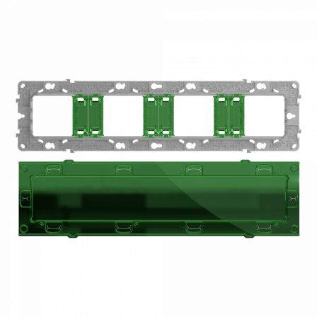 Unica - support de fixation 10 mod / 4 postes + protection de chantier - zamac