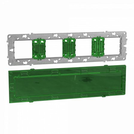 Unica - support de fixation 10 mod / 4 postes + protection de chantier - zamac