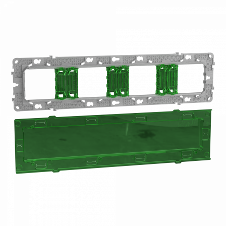 Unica - support de fixation 10 mod / 4 postes + protection de chantier - zamac