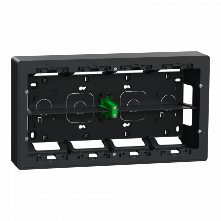 Unica - boîte de concentration saillie - 2 rang de 10 mod - Anthracite - à compl