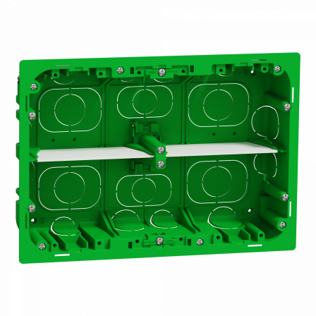 Unica - boîte de concentration encastrée - 2 rangées de 8 mod - à compléter