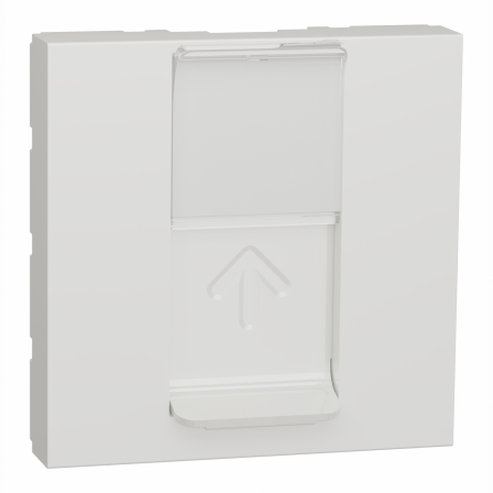 Unica - prise pour 1 RJ45 S-One - 2 mod - Blanc - méca seul