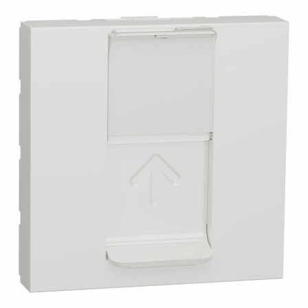 Unica - prise pour 1 RJ45 S-One - spéciale goulotte - 2 mod - Blanc - méca seul