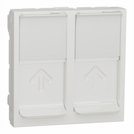 Unica - prise pour 2 RJ45 S-One - 2 mod - Blanc - méca seul