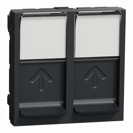 Unica - prise pour 2 RJ45 S-One - 2 mod - Anthracite - méca seul