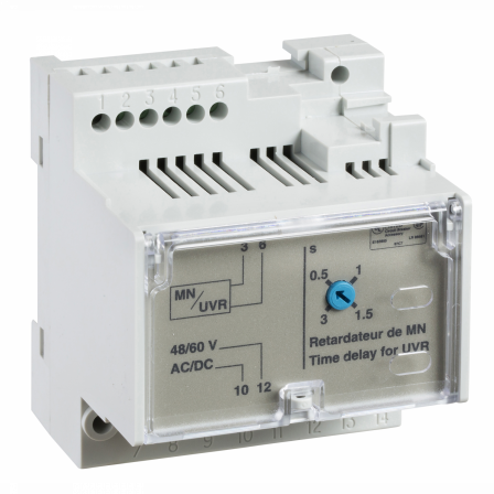 ComPacT - relais temporisé réglable - déclencheur voltmétrique MN - 48-60Vca/cc