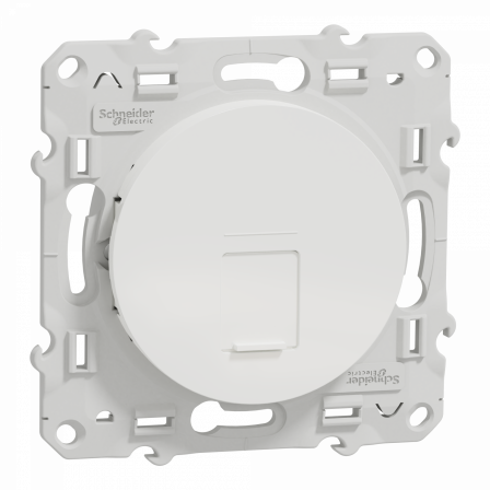 Odace - prise RJ45 - blanc - sans connecteur (empreinte Infraplus)