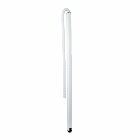 OptiLine 45, colonne mobile aluminium laqué blanc polaire 2 faces 2,45 m