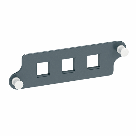 Actassi - plaque support de traversée vide pour 3 adaptateurs LC duplex