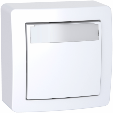 Alréa - poussoir avec porte étiquette - complet - blanc polaire