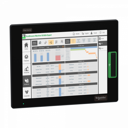 Harmony FP6 - Moniteur Ecran plat, 12.1 XGA, Analog-Multi, DVI, 24VDC