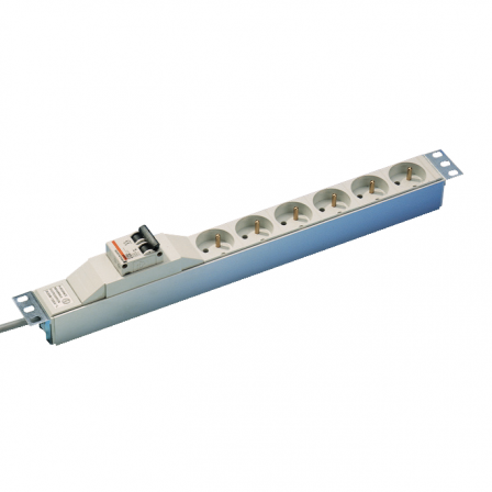 Actassi rail 1U 6 prises + disjonct 19P NF
