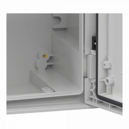 PanelSeT - Coffret 430x330x200 - Porte vitrée serrure 3 pts - IP66 Ral 7035