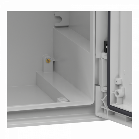 PanelSeT - Coffret 647x436x250 - Porte vitrée fermeture 3 pts - IP66 Ral7035