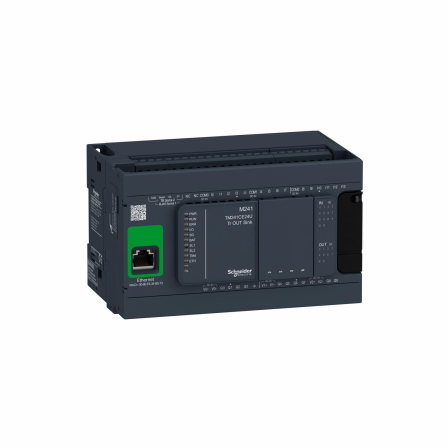 Modicon M241, contrôleur 24E/S NPN, ports Ethernet+2 série, 24VCC